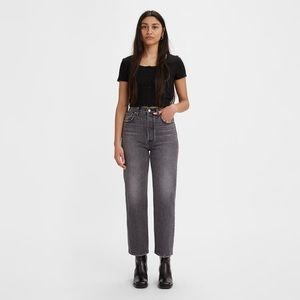 Levi’s Washed Black Ribcage Straight Jeans